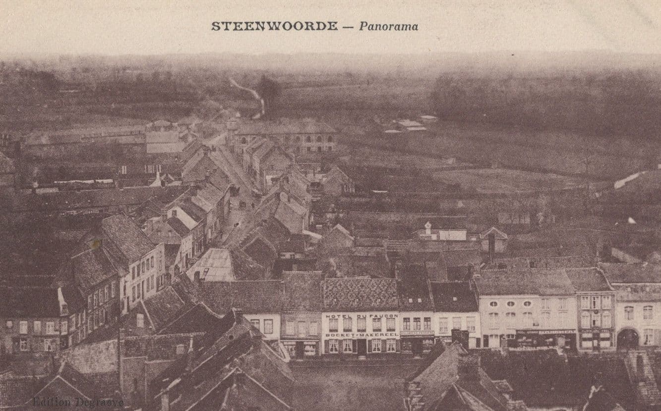 Steenvoorde France Old Aerial Panorama Postcard