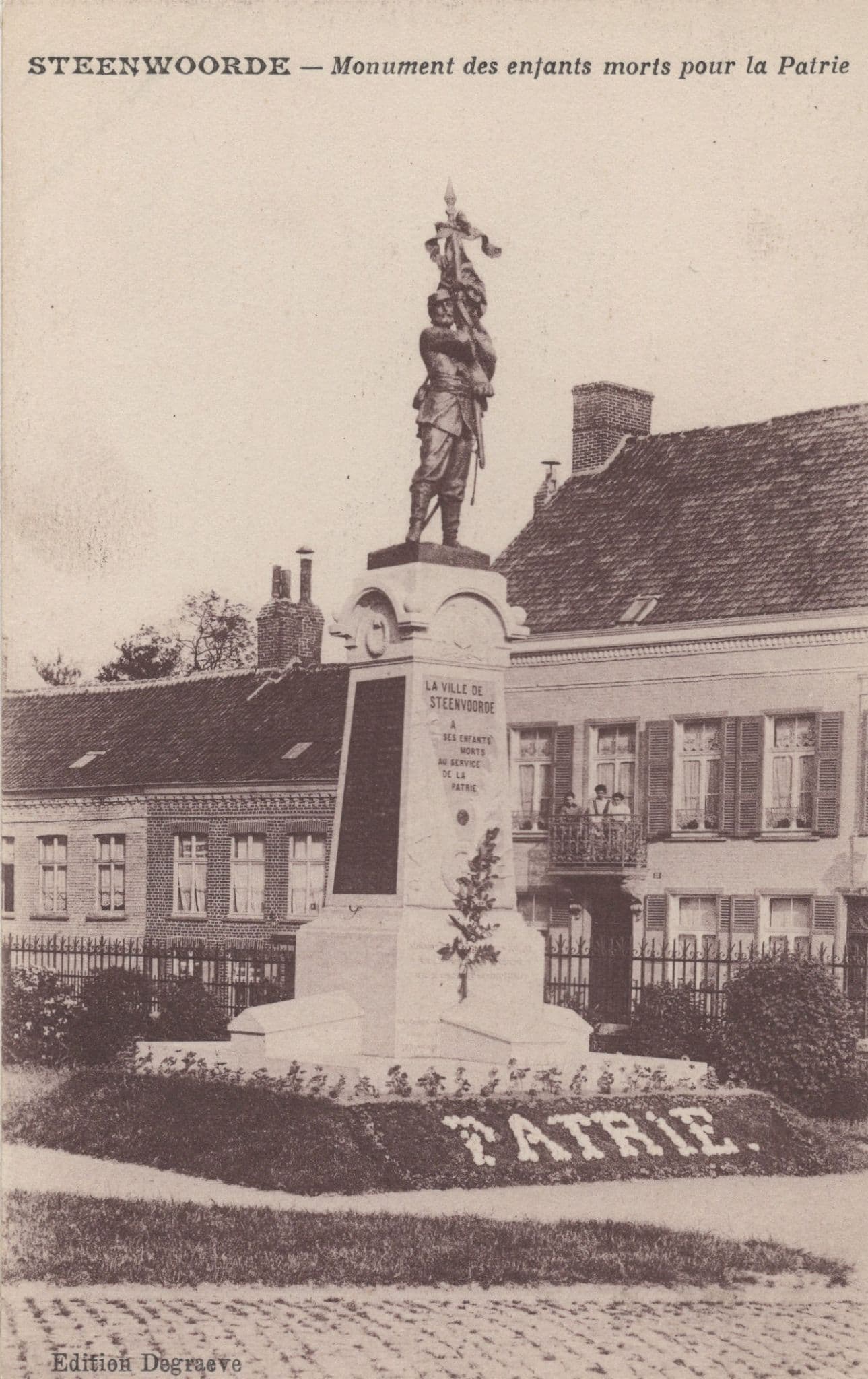 Steenvoorde French Antique Military Monument France Old Postcard