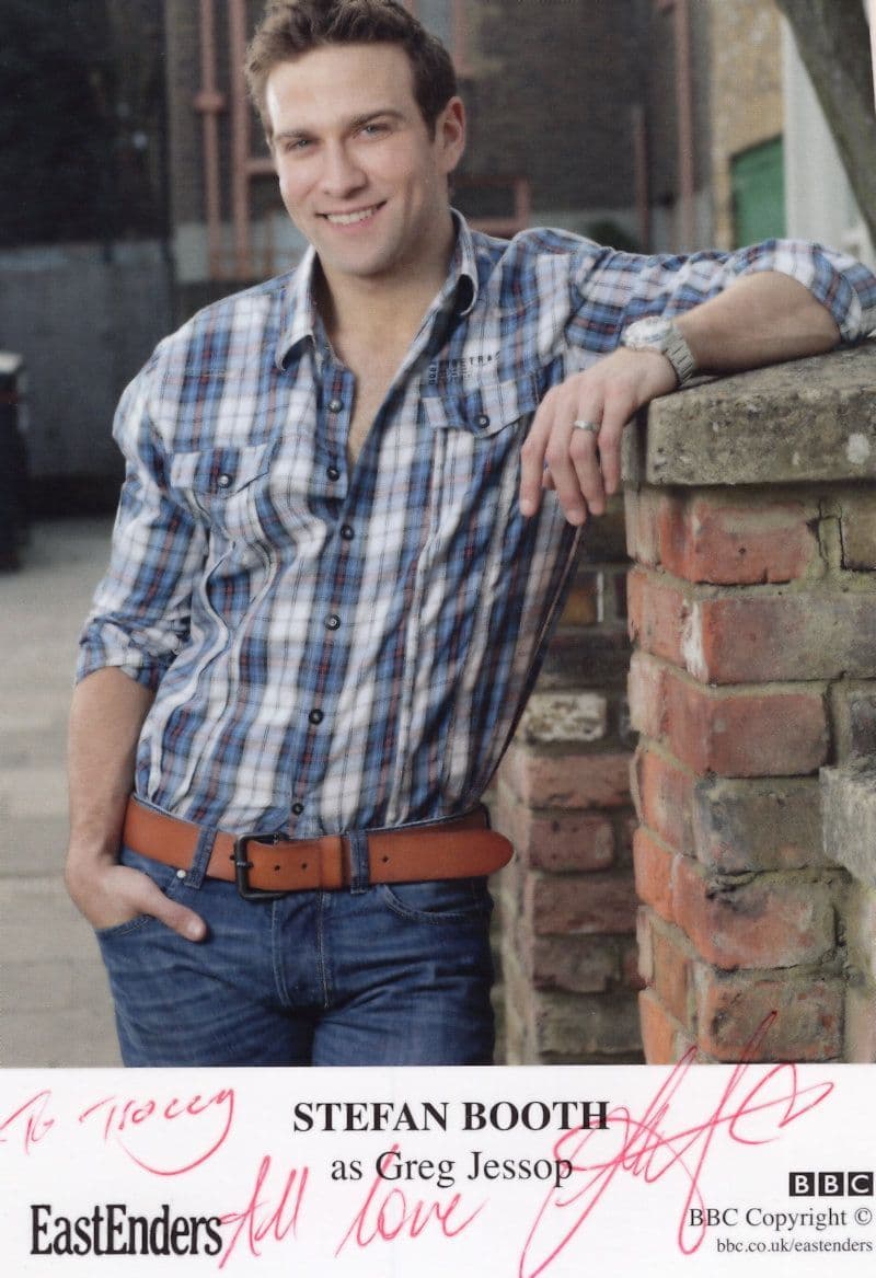 Stefan Booth Greg Jessop BBC Eastenders Hand Signed Cast Card Photo
