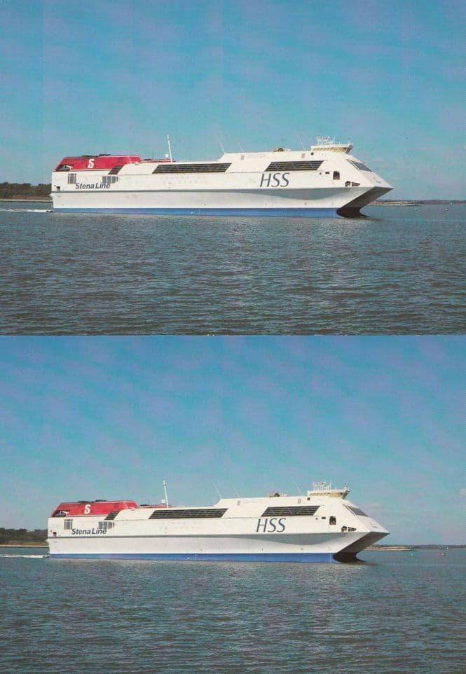 Stena Lines HSS Discovery Ferry Ship 2x Postcard s