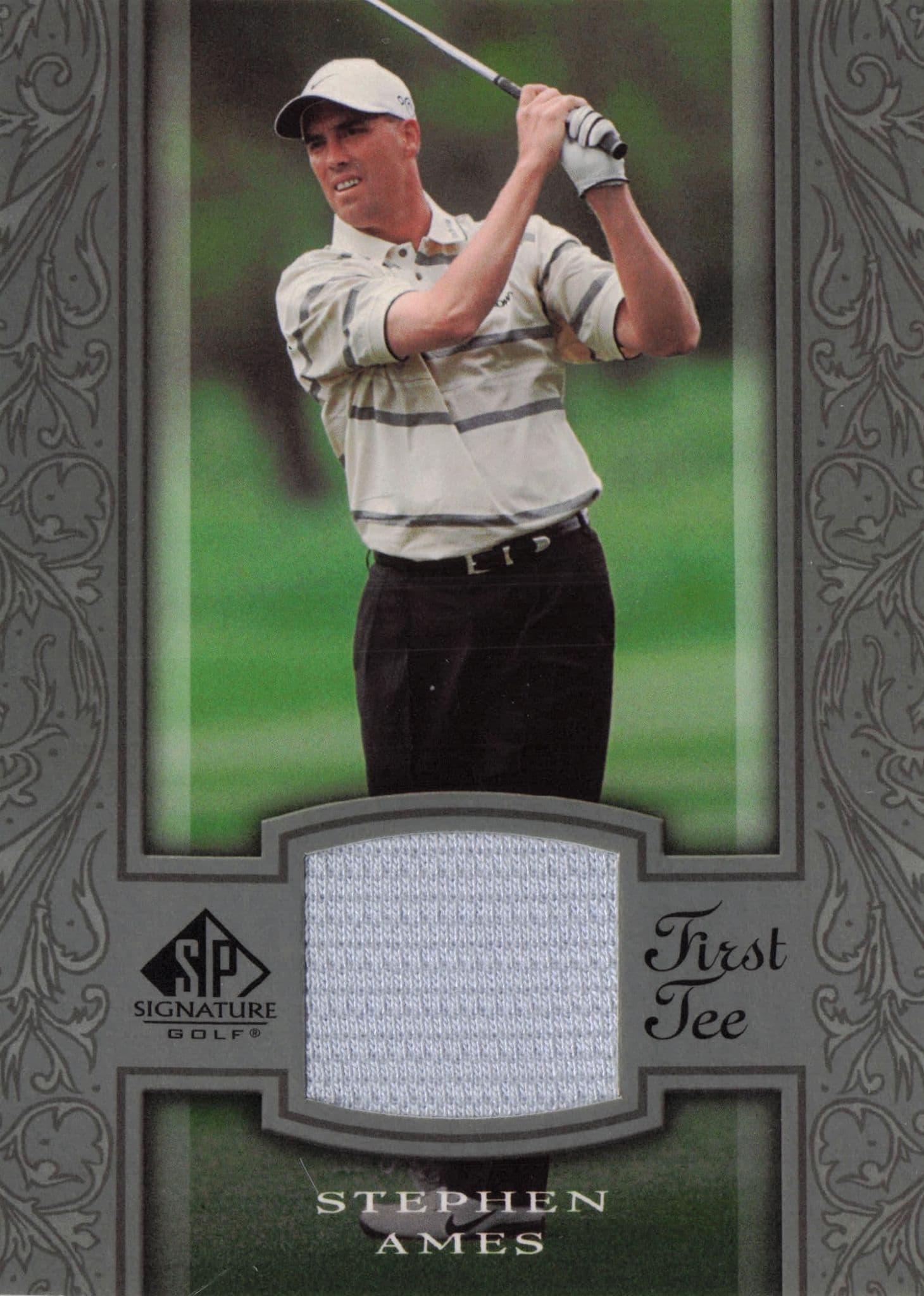 Stephen Ames First Tee SP 2005 Golf Upper Deck Relic Shirt Card