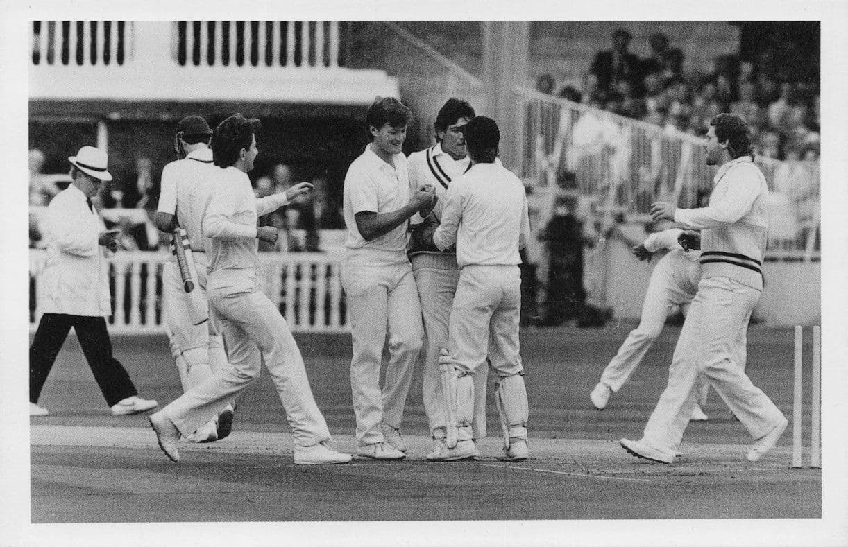 Stephen Jeffereys Takes Wicket Hampshire Cricket Club Photo Postcard
