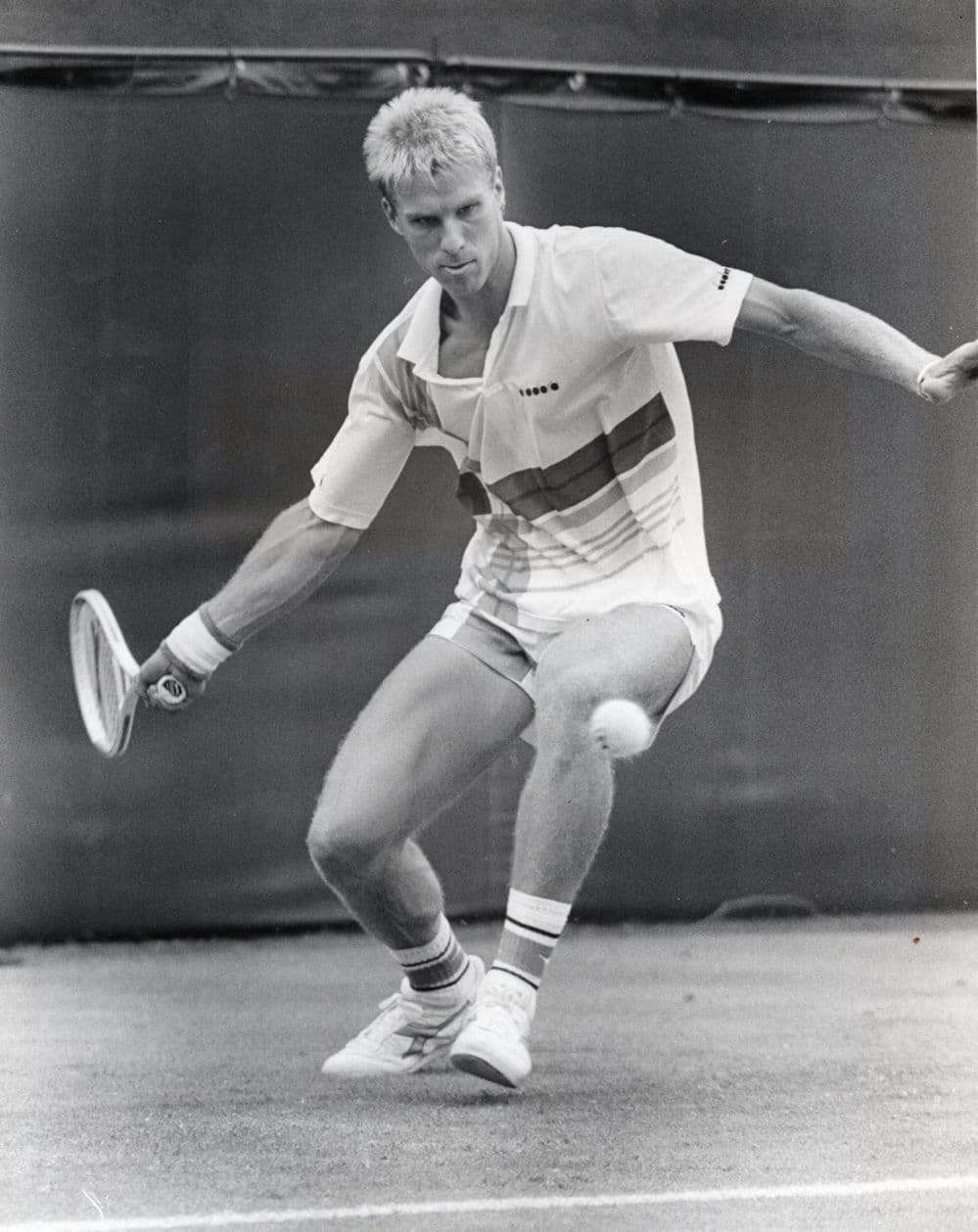 Stephen Shaw British at Wimbledon Tennis Championship 1987 Press Photo