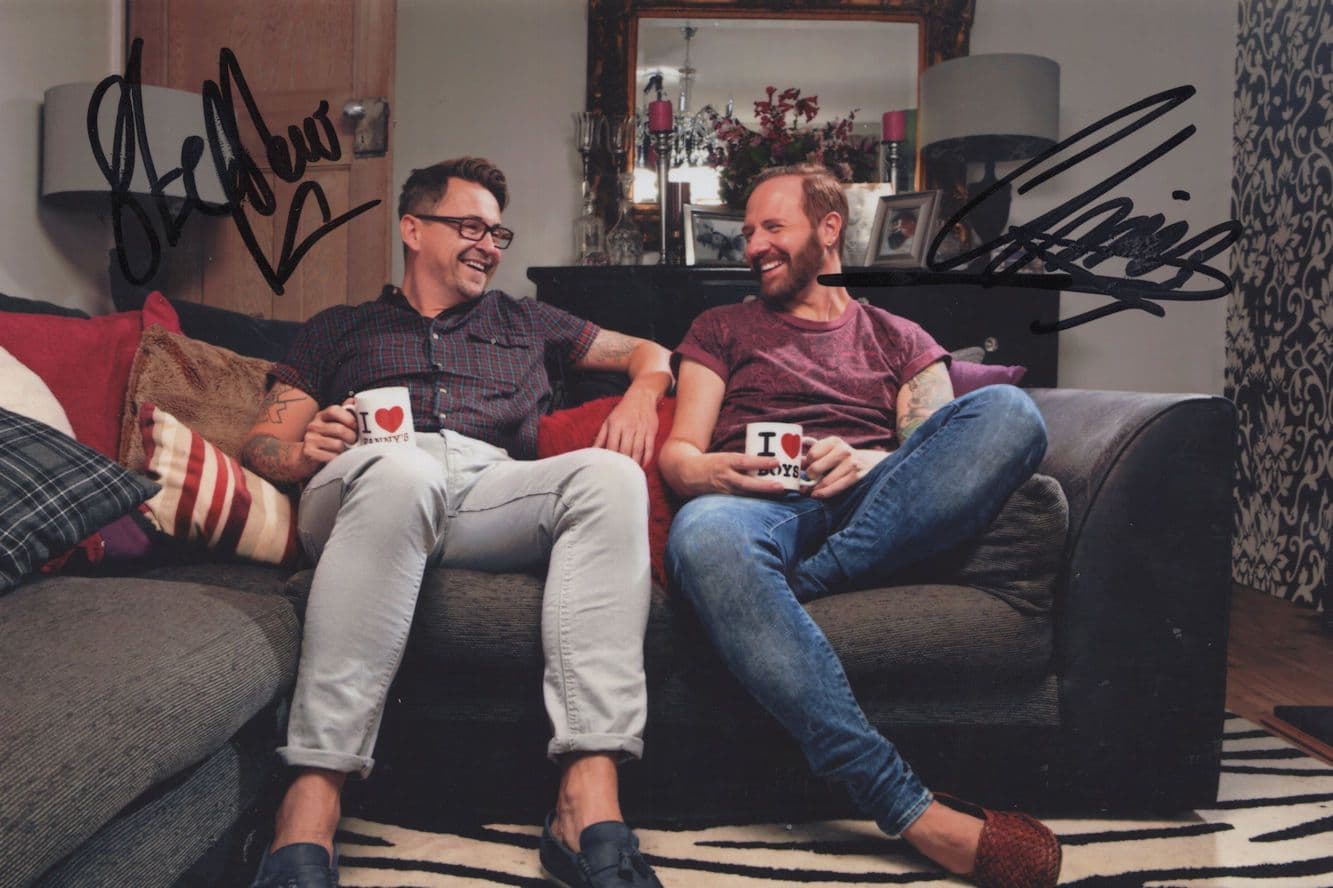 Stephen Webb & Chris Ashby Steed Gogglebox Hand Signed Photo