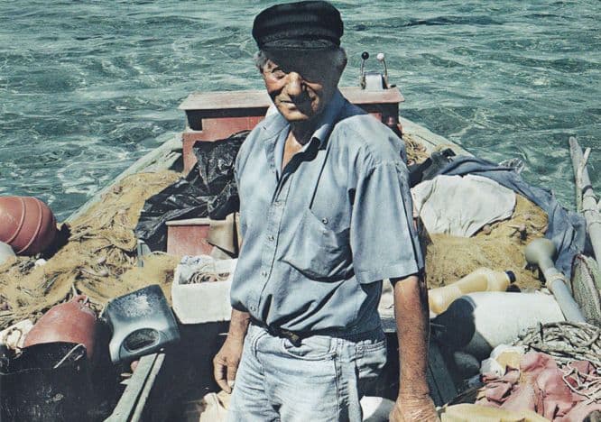 Stern Proud Fisherman On Messy Boat UNIQUE London Photo Agency Art Postcard