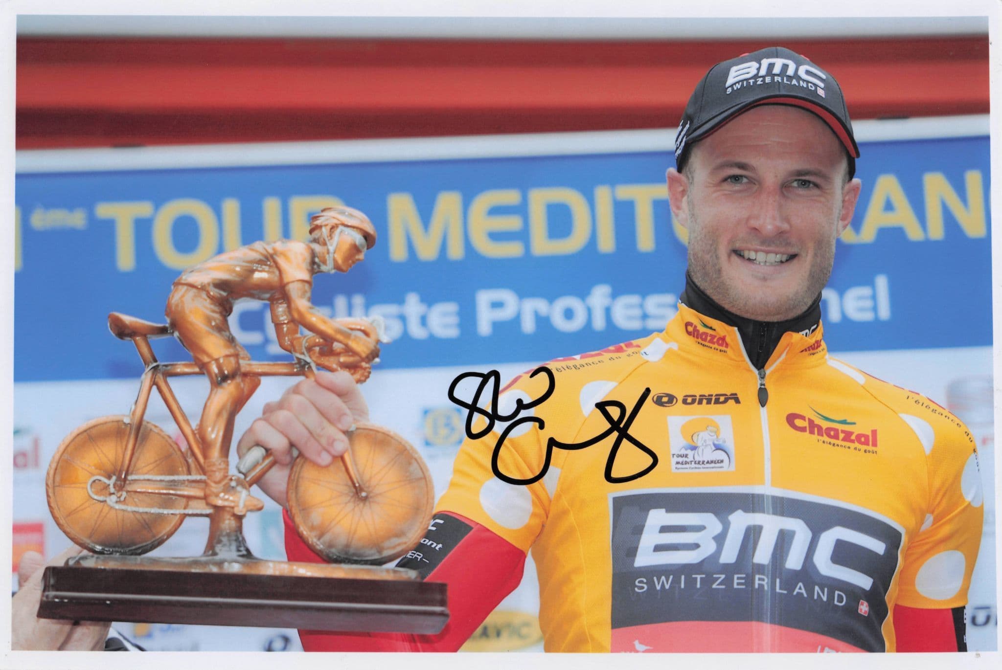 Steve Cummings British Cycling 2014 Mediterranian Tour 12x8 Hand Signed Photo