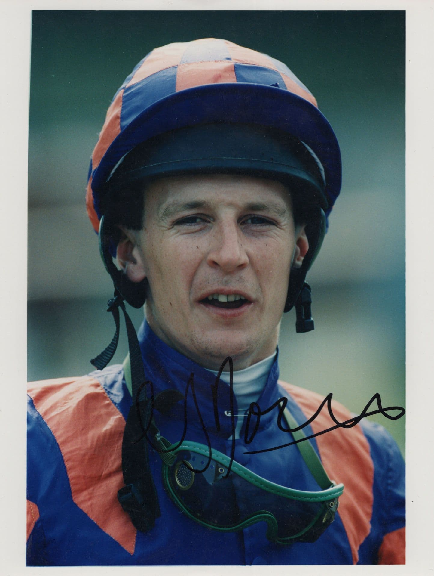 Steve Drowne Horse Race Racing Jockey Giant Hand Signed Photo