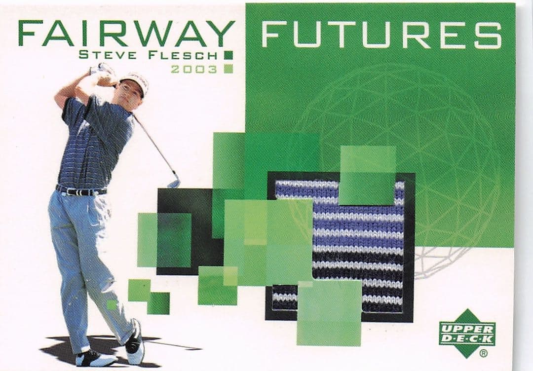 Steve Flesch Fairway Futures Fabric 2003 Real Golf Shirt Trade Card