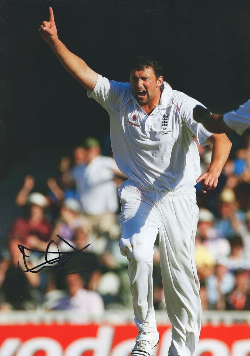 Steve Harmison Cricket 2009 Ashes Giant 12x8 Hand Signed Photo