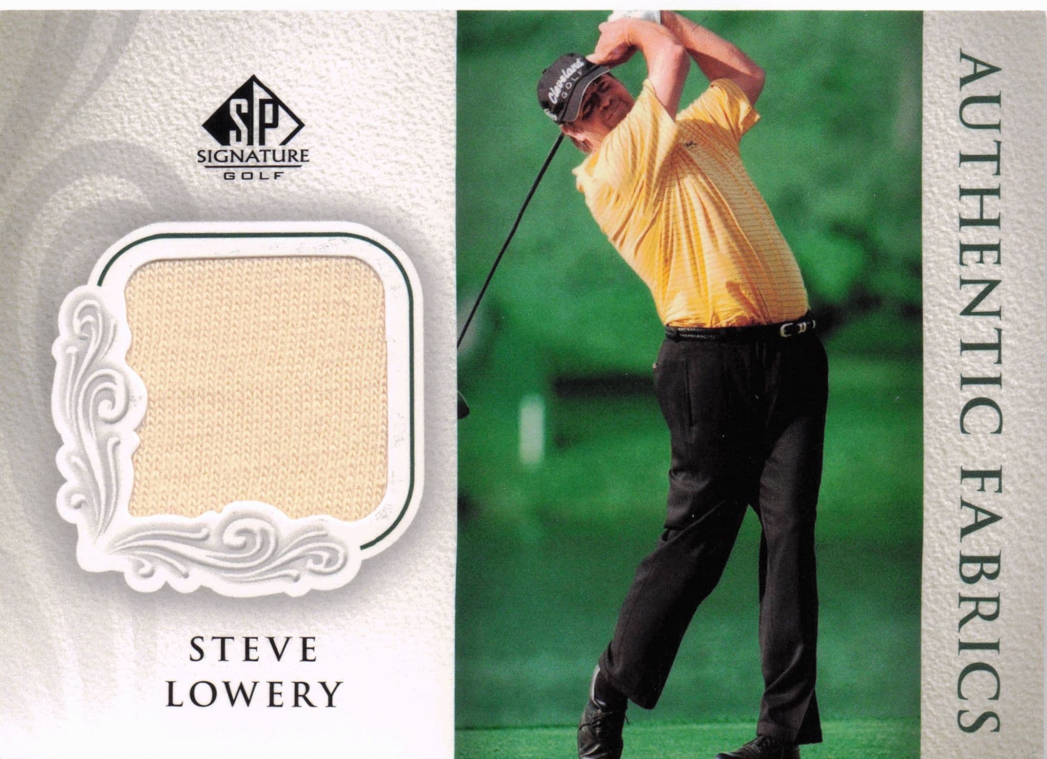 Steve Lowery Authentic Fabrics 2004 Upper Deck Real Golf Shirt Card