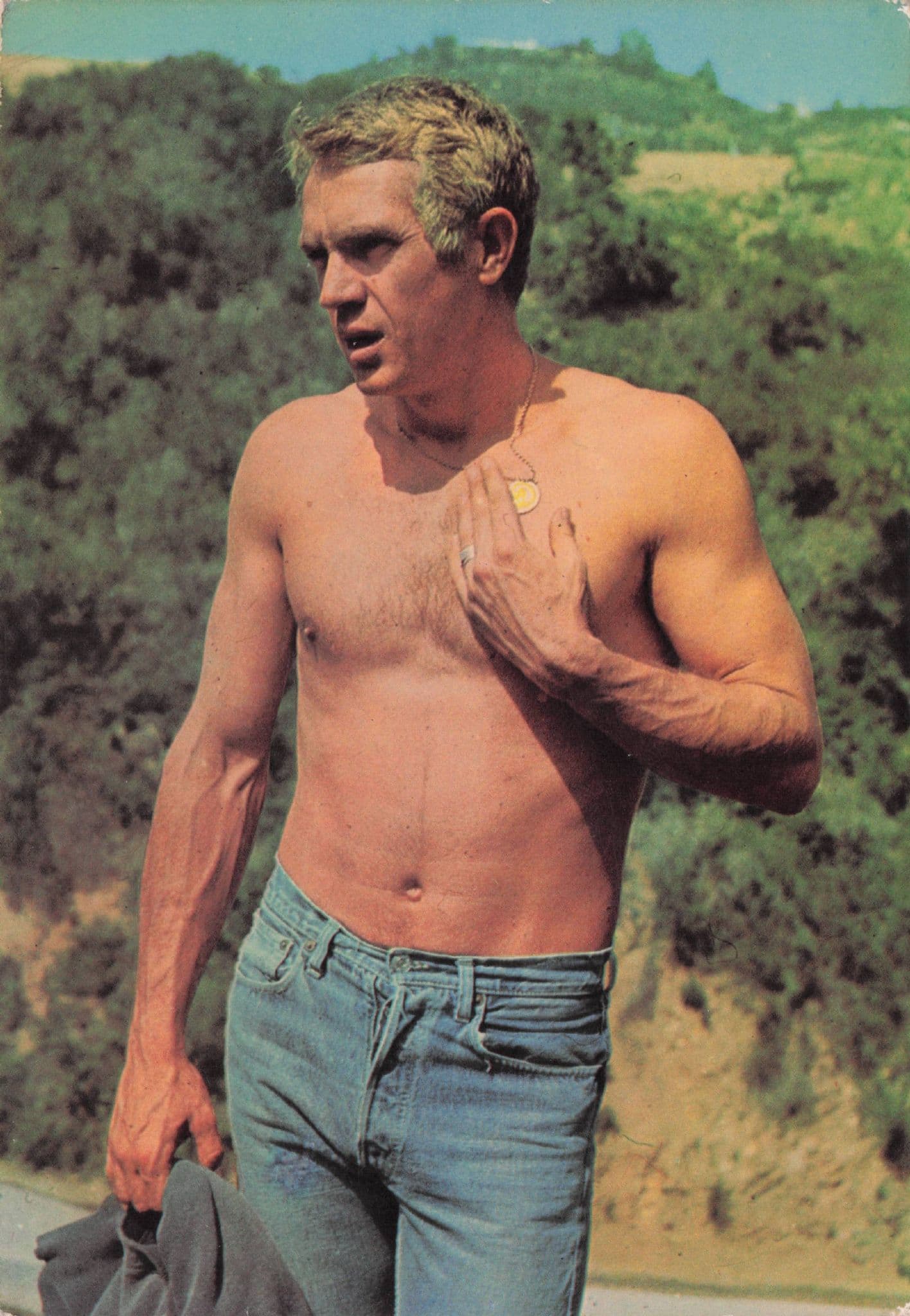 Steve McQueen Vintage 1960s Rare Spanish Postcard