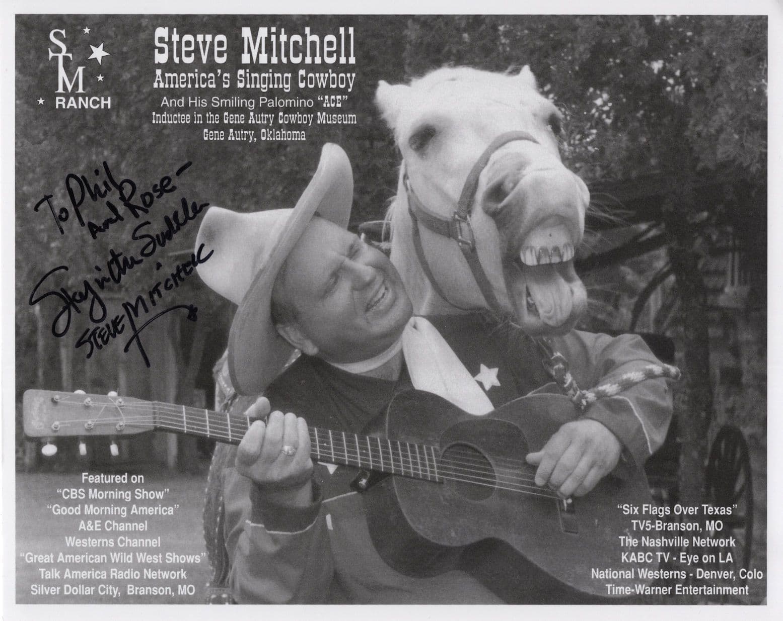 Steve Mitchell Country & Western Singer 10x8 Hand Signed Photo