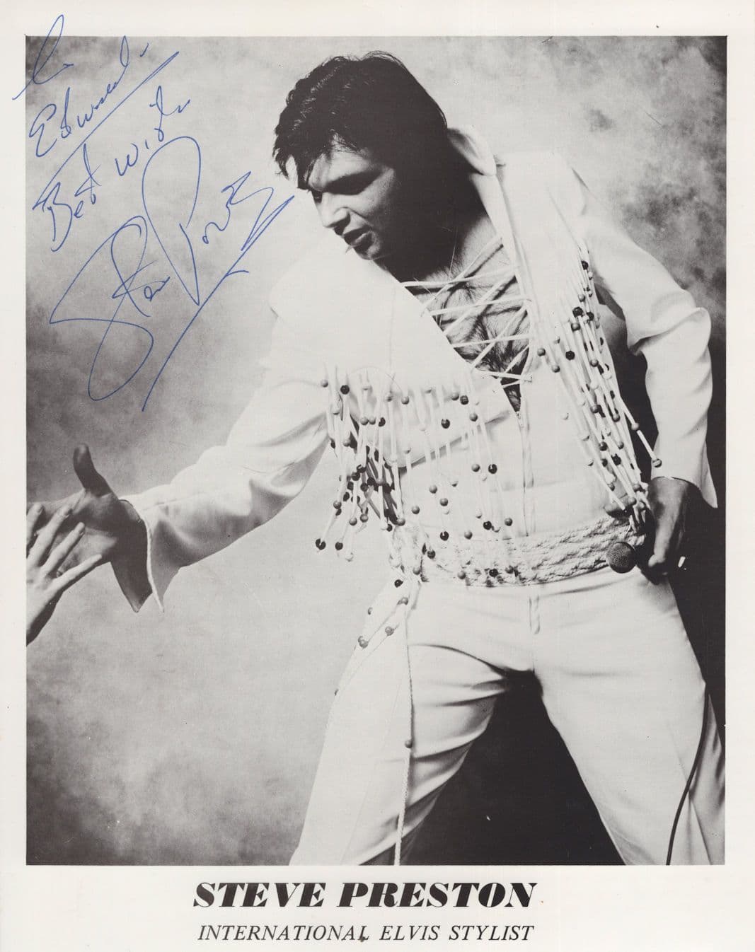 Steve Preston Queen Elizabeth II Arsenal FC Elvis Presley Hand Signed Photo
