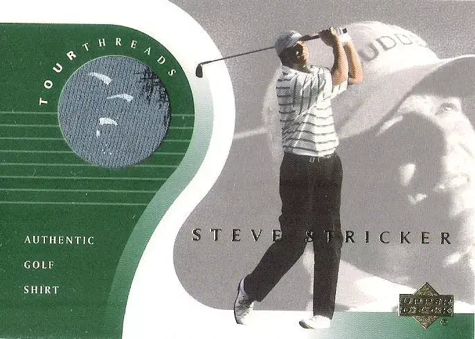 Steve Stricker Original Worn Shirt Golf Tour Rare Limited Threads Card