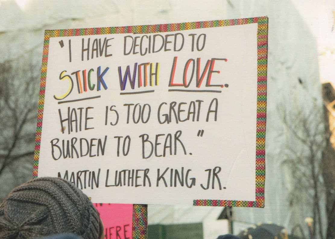 Stick With Love Martin Luther King Politics March Rally Postcard