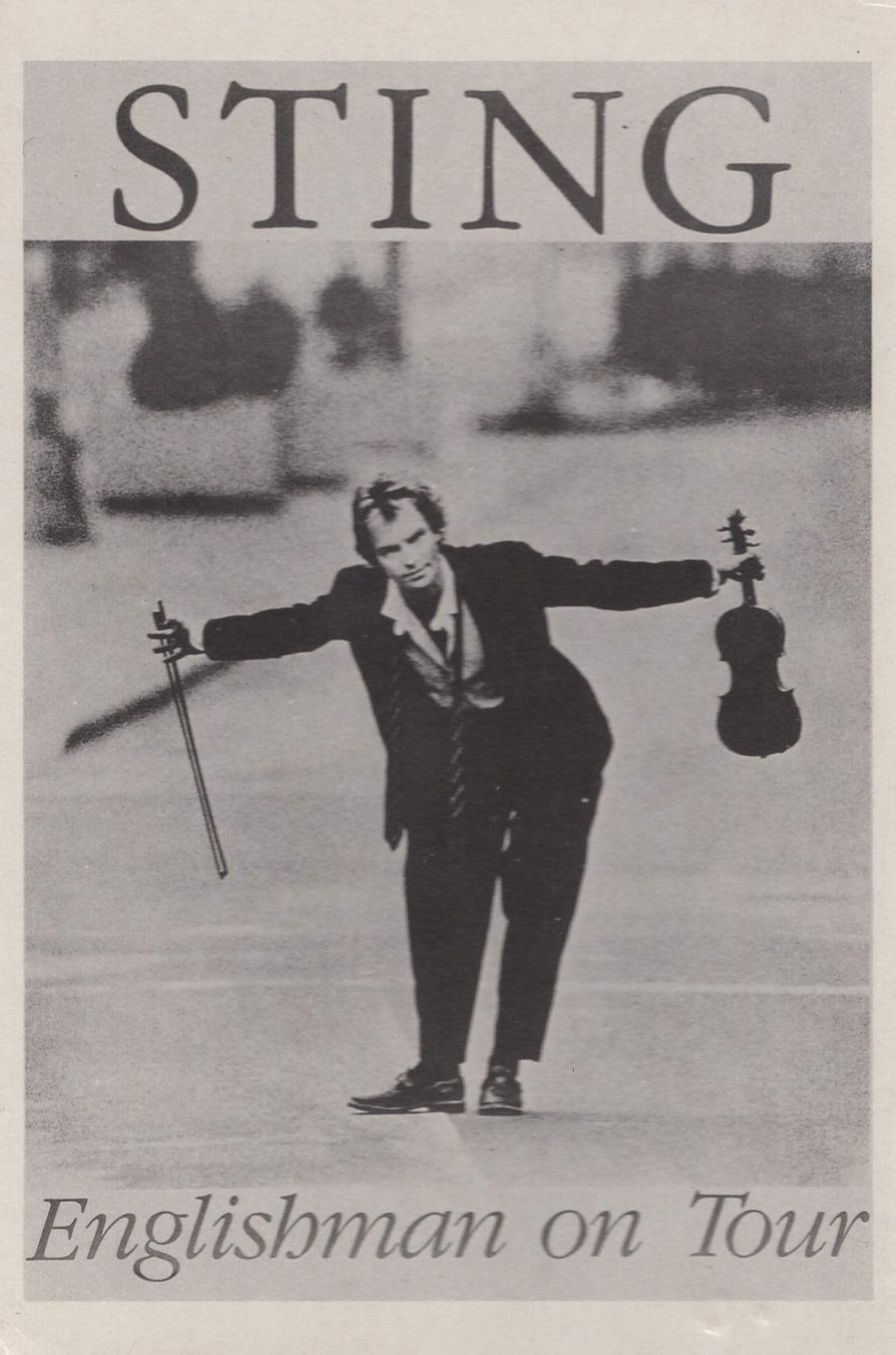 Sting The Police Englishman On Tour Concert Advertising Postcard