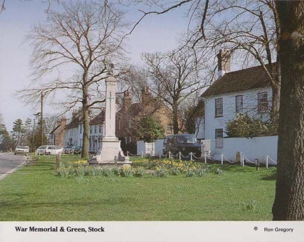 Stock Billericay Essex Military War Memorial Postcard