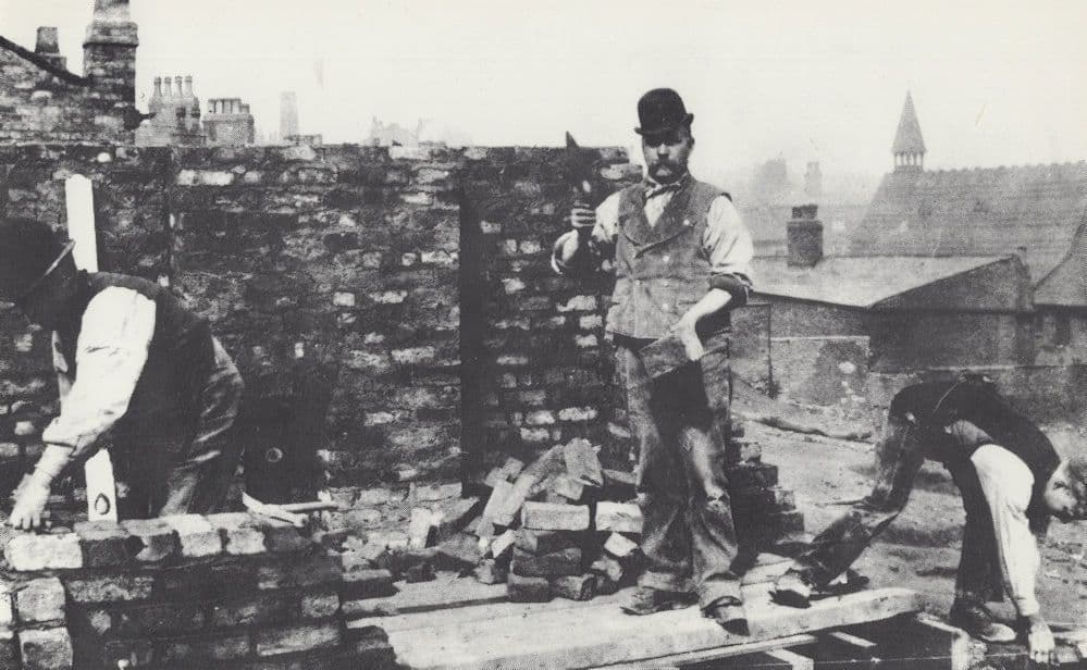 Stockport Builders House Building A Rare Industry Postcard