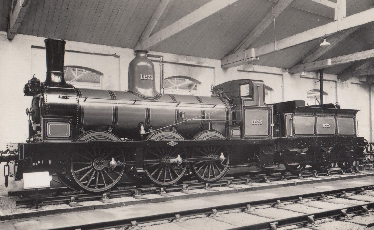 Stockton & Darlington Railway 0-6-0 No 1275 Glasgow Built Train RPC Postcard