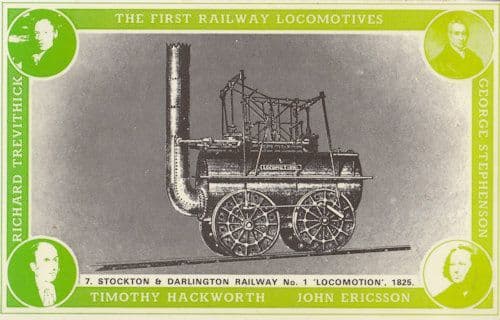 Stockton & Darlington Railway Timothy Hackworth Victorian Train Postcard