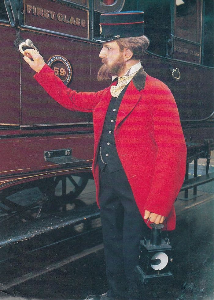 Stockton & Darlington Victorian Train Guard Postcard