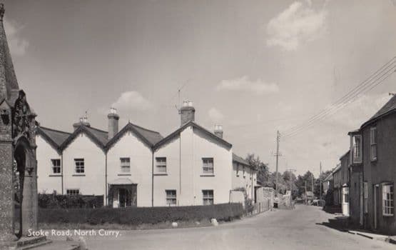 Stoke Road North Curry Vintage Real Photo Postcard
