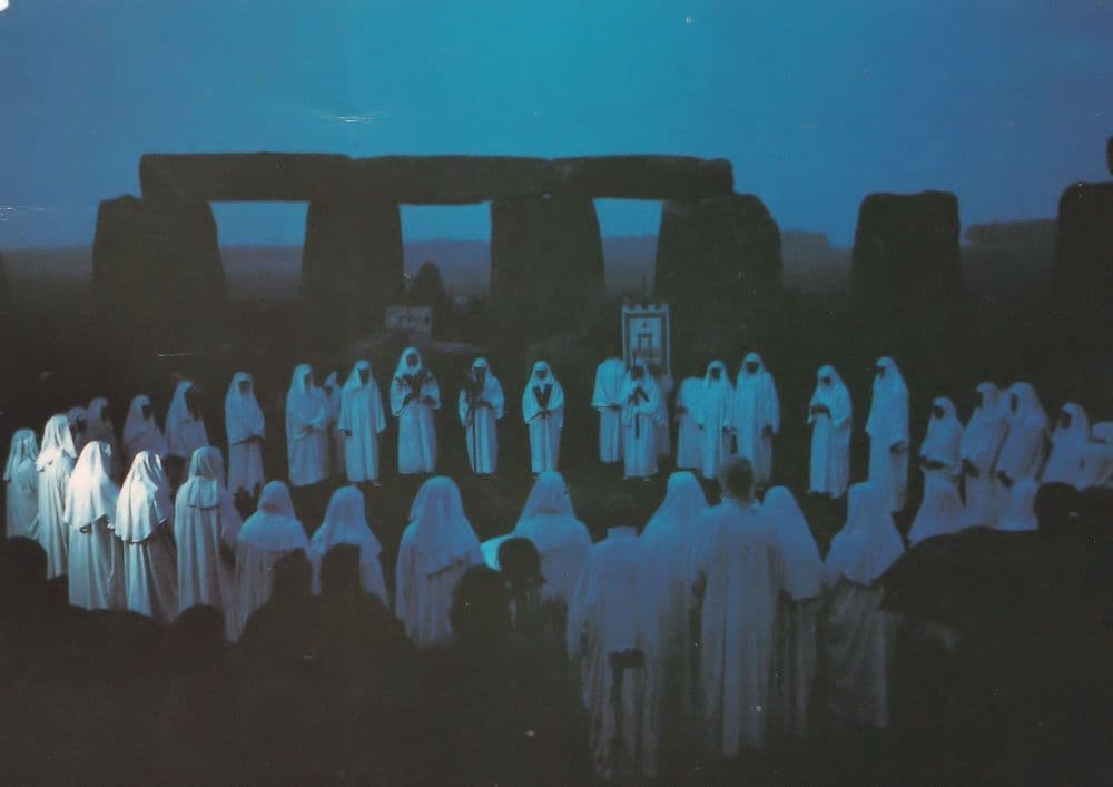 Stonehenge at Midsummer Midsommar Sunrise Pagan Druid Ceremony Postcard