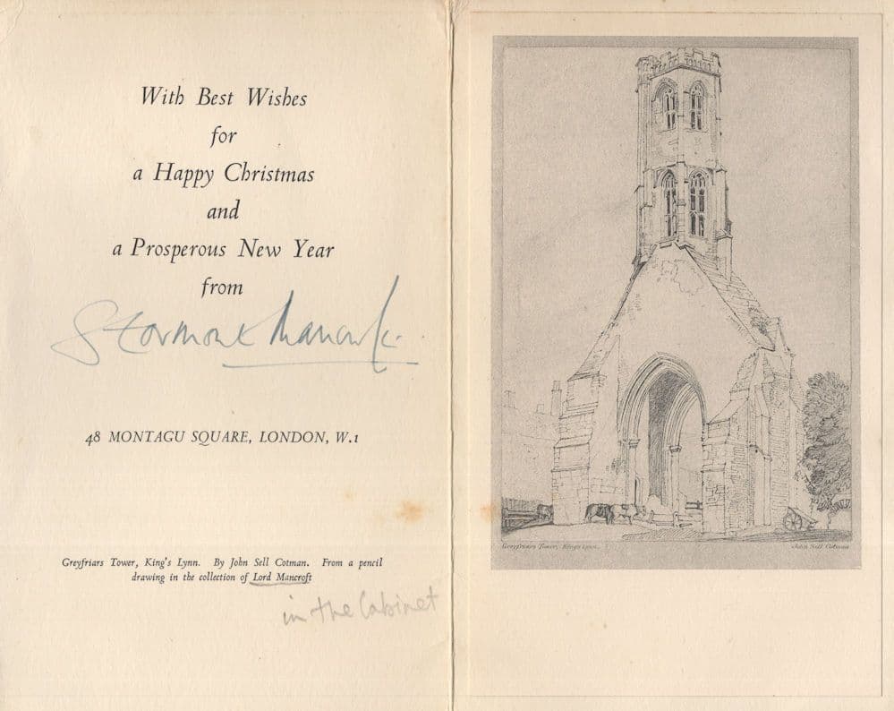 Stormont Mancroft 2nd Baron WW2 Croix de Guerre Hand Signed Autograph