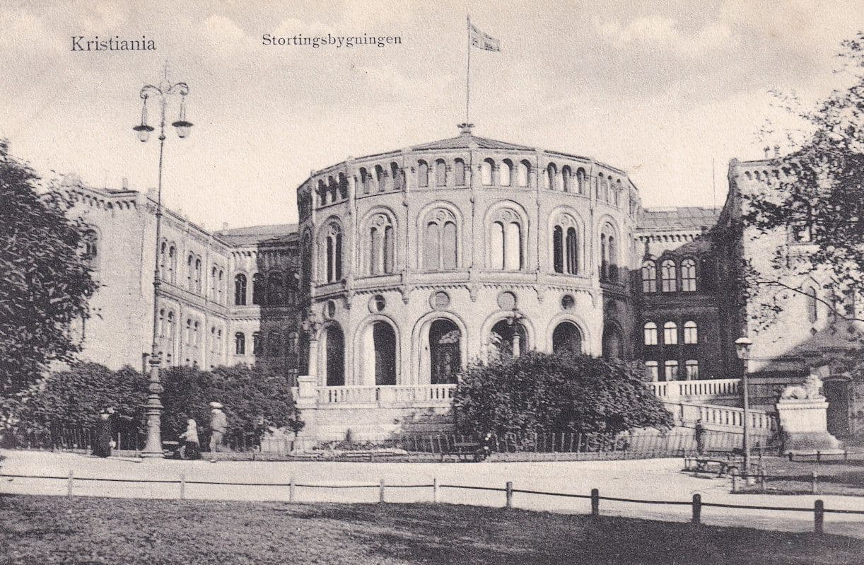 Storting Building Kristiania Stortingsbygningen Norway Postcard