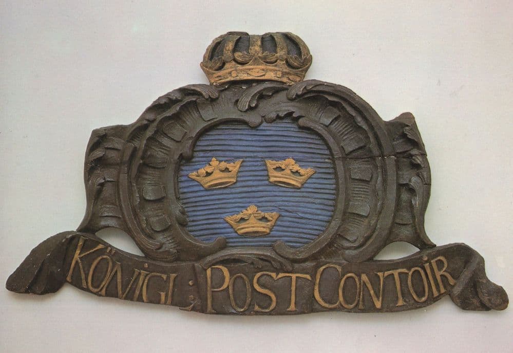 Straisund German Antique Post Office Sign Postcard