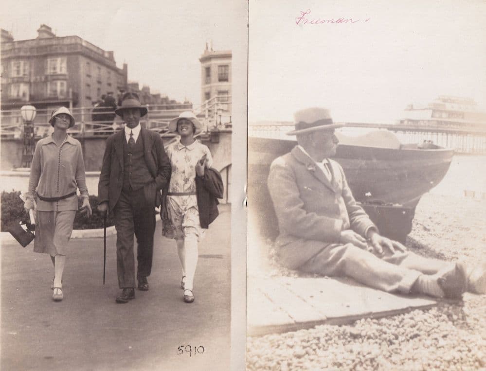 Streatham Waterside & Fishing Boat RPC 2x Old Postcard s