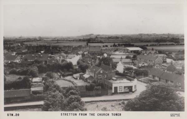 Stretton Cambridge Cambs Village Birds Eye Vintage Real Photo Postcard