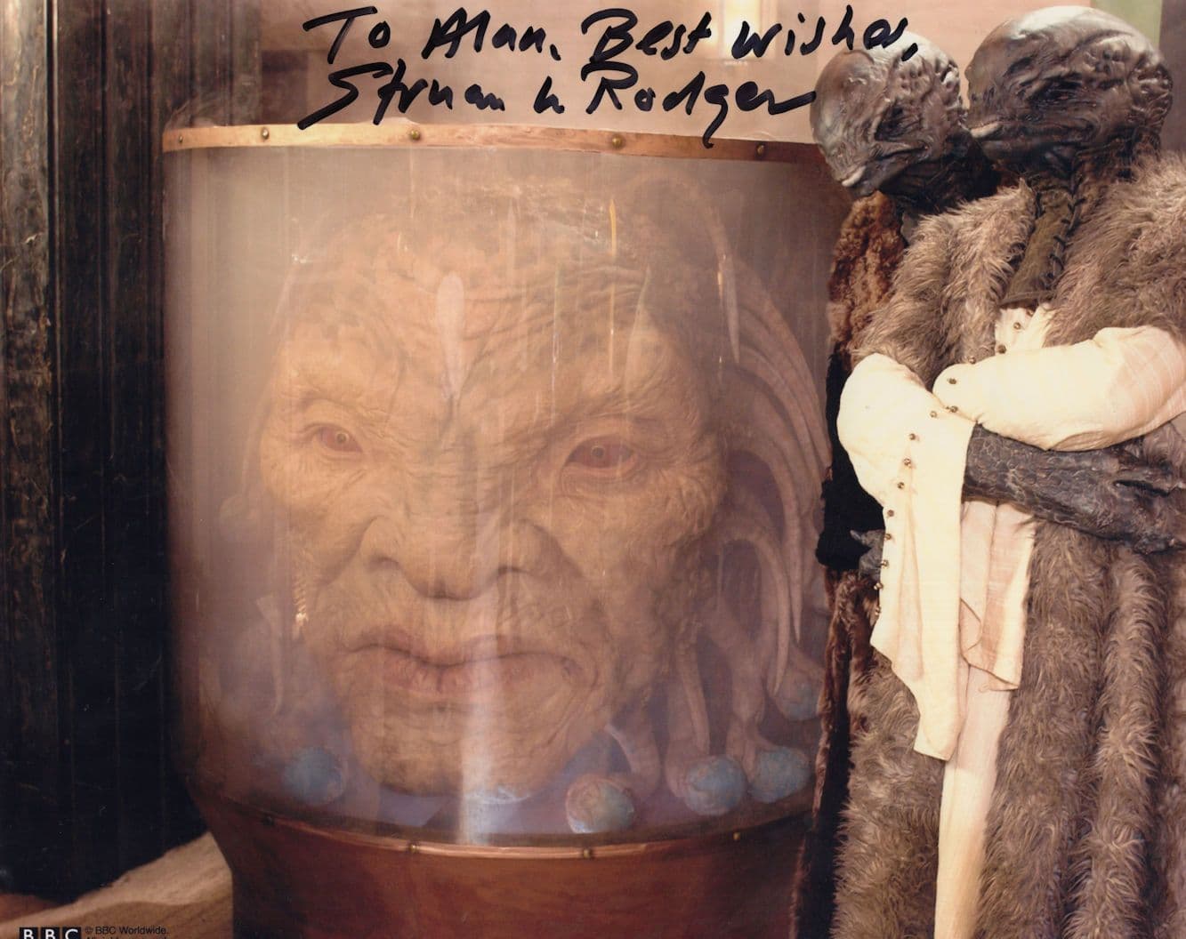 Struan Rodger Dr Who End Of The World 10x8 Hand Signed & COA 2x Photo s