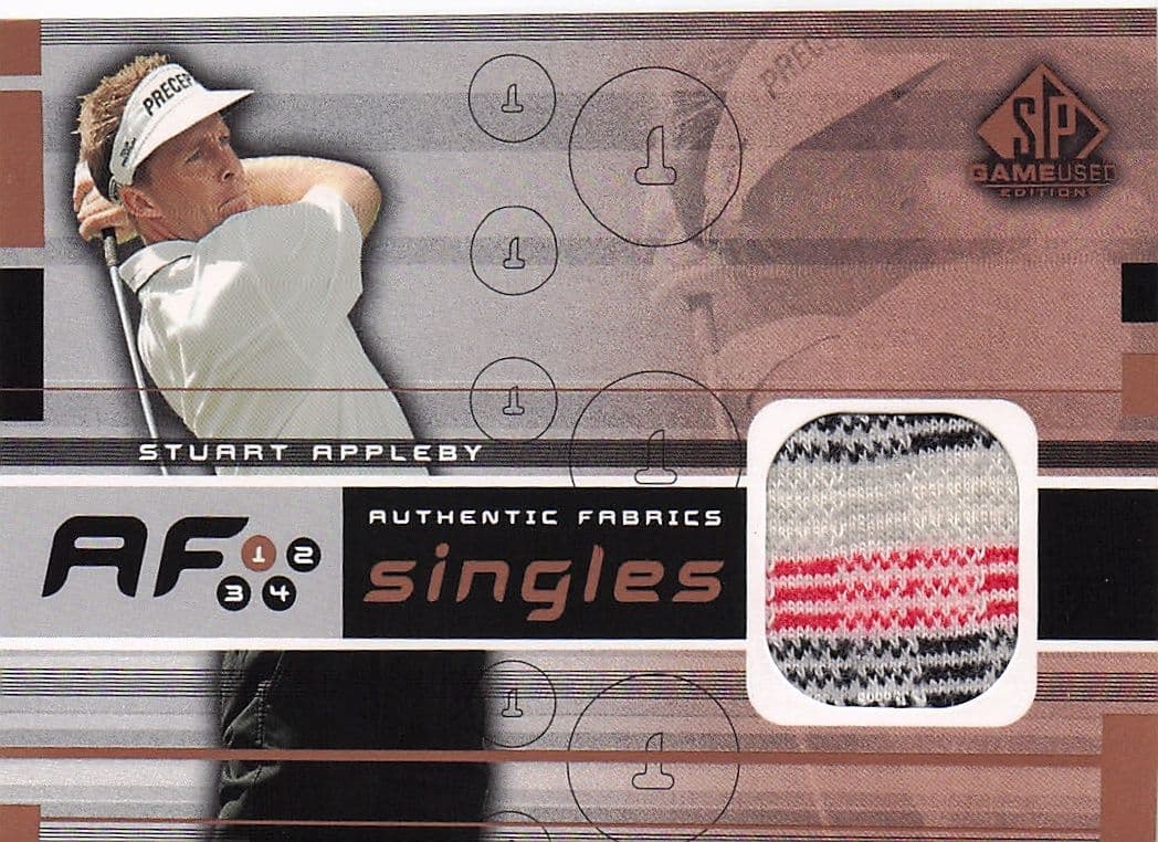 Stuart Appleby Authentic Fabrics Singles Golf Upper Deck Worn Shirt Card