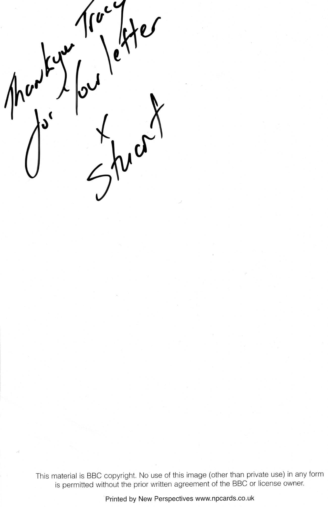 Stuart Laing as Rob Minter BBC Eastenders Hand Signed Cast Card & Letter