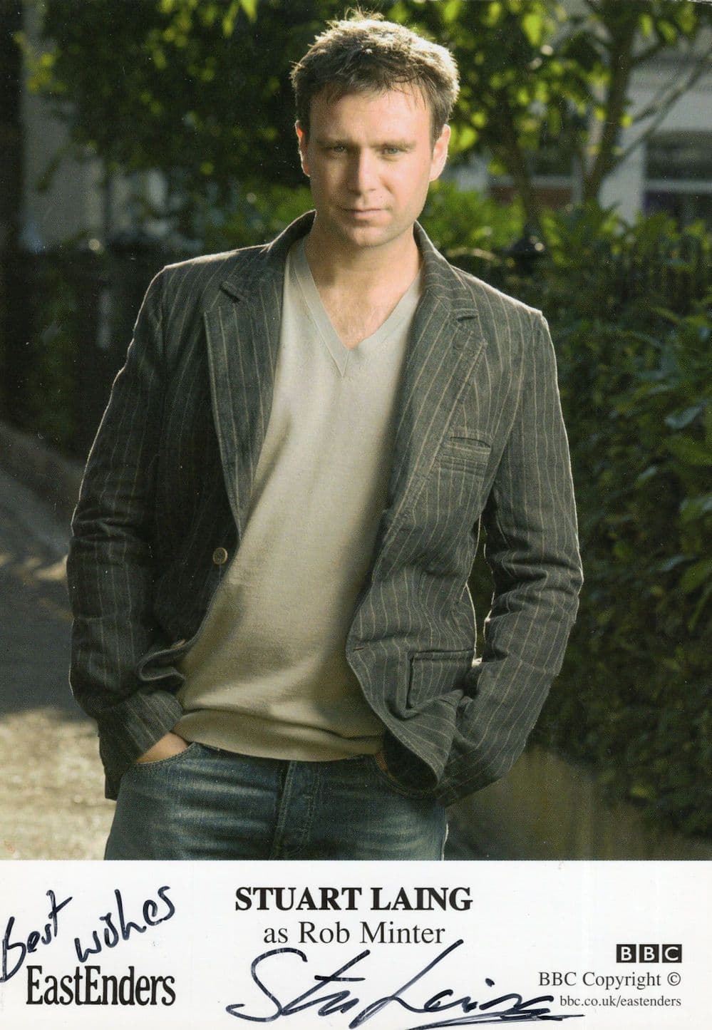 Stuart Laing as Rob Minter BBC Eastenders Hand Signed Cast Card Photo