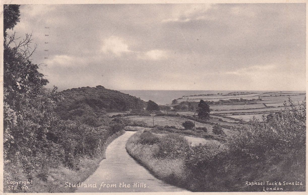 Studland From The Hills Dorset Antique Postcard