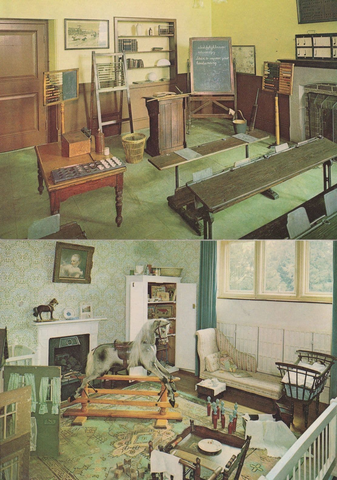 Sudbury Derby Hall Museum School Blackboard Rocking Horse 2x Postcard