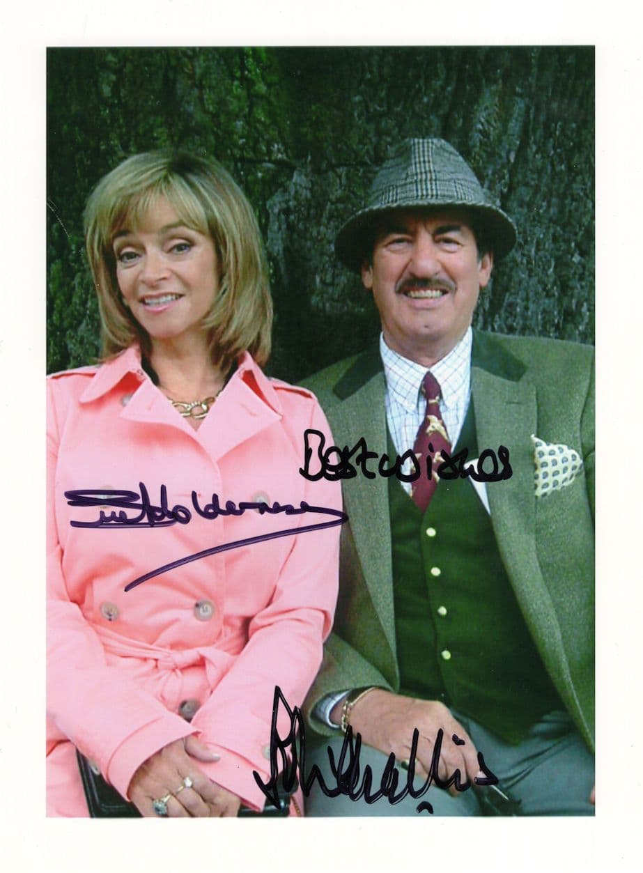 Sue Holderness John Challis The Green Green Grass DOUBLE Hand Signed Photo