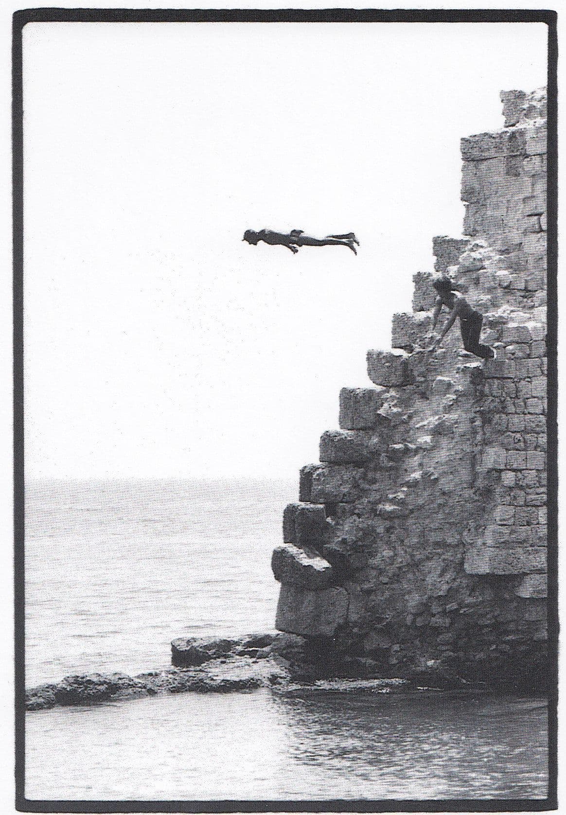 Suicide High Jump Jumper in Israel 1970s Death Dive Postcard