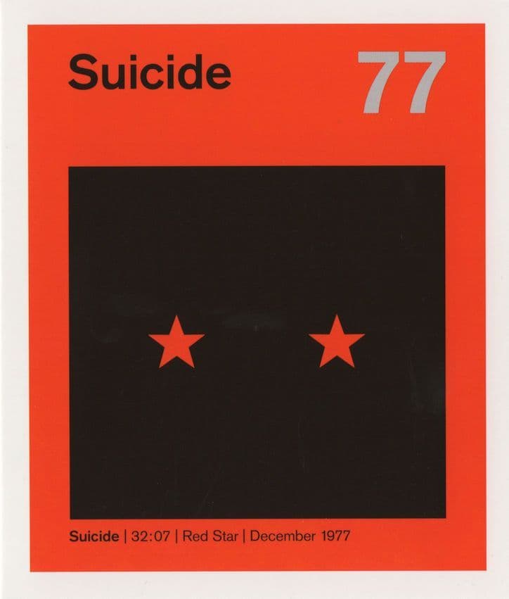 Suicide Red Star Punk Rock First Press LP Record 1977 Postcard