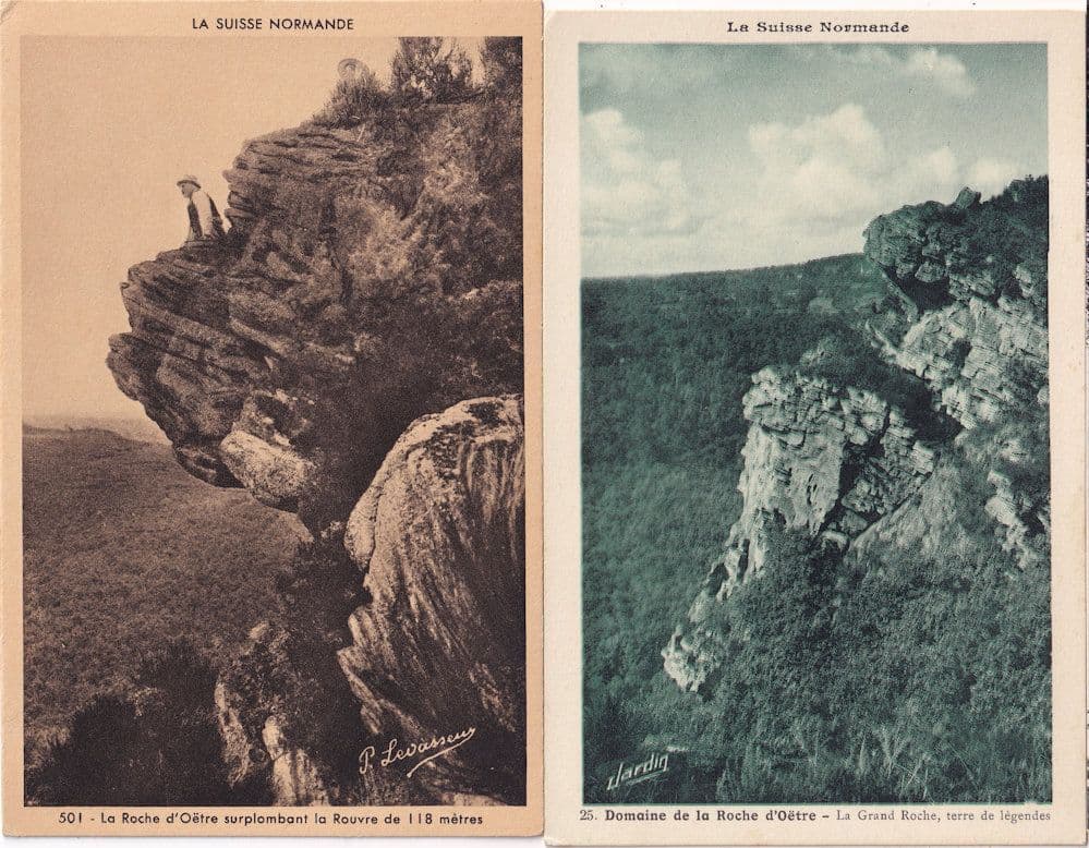 Suisse Normande La Roche d Oetre 2x Antique French Postcard s