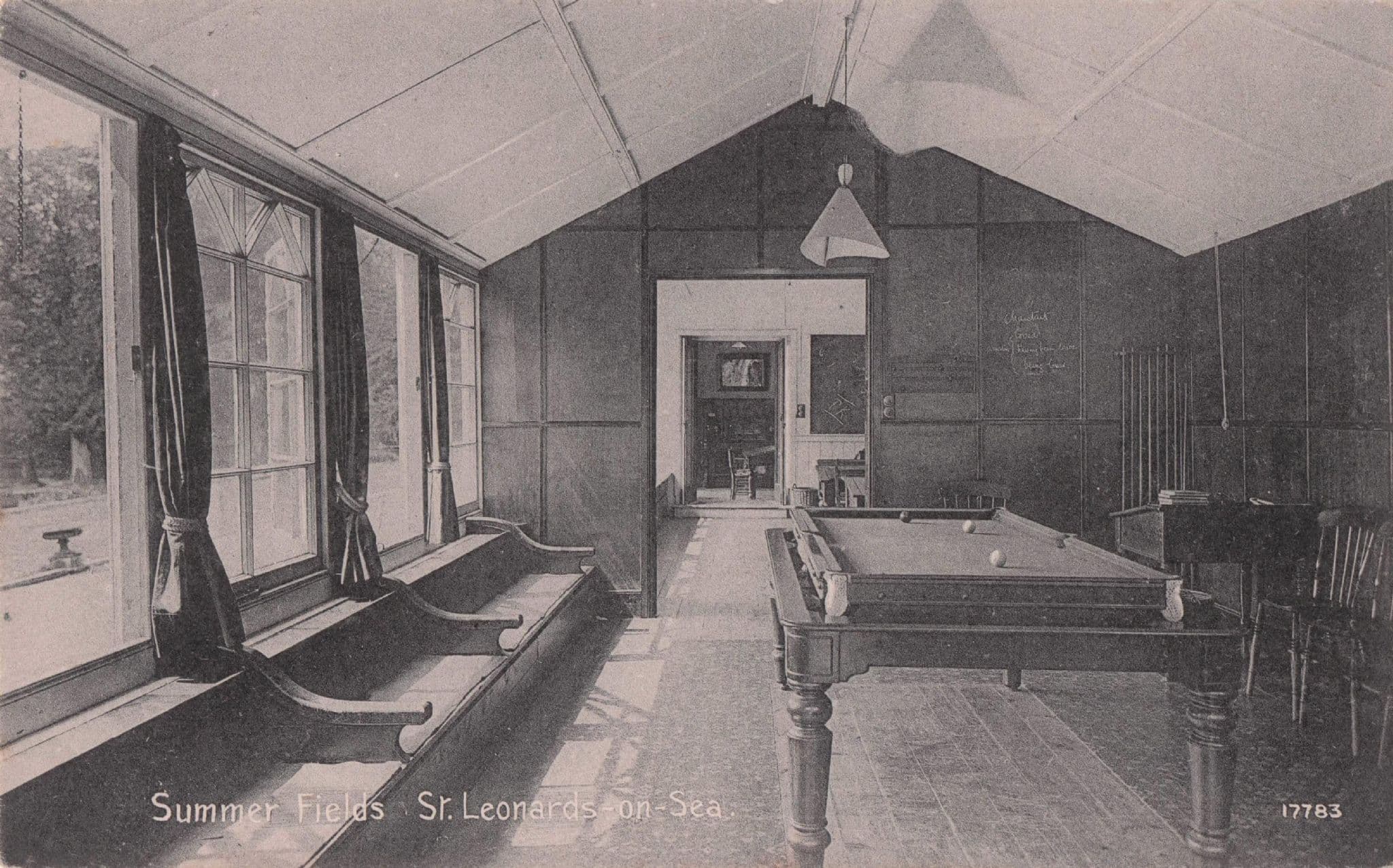 Summer Fields School St Leonards On Sea Sussex Billiard Room Old Postcard