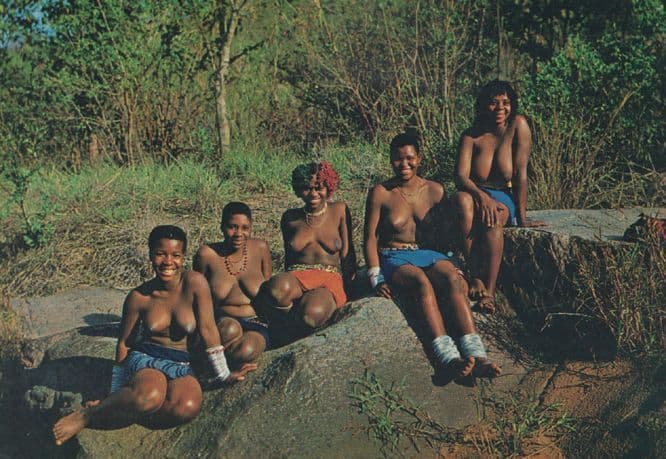 Sun Worshippers Sunbathing In Valley Of A Thousand Hills Natal Africa Postcard