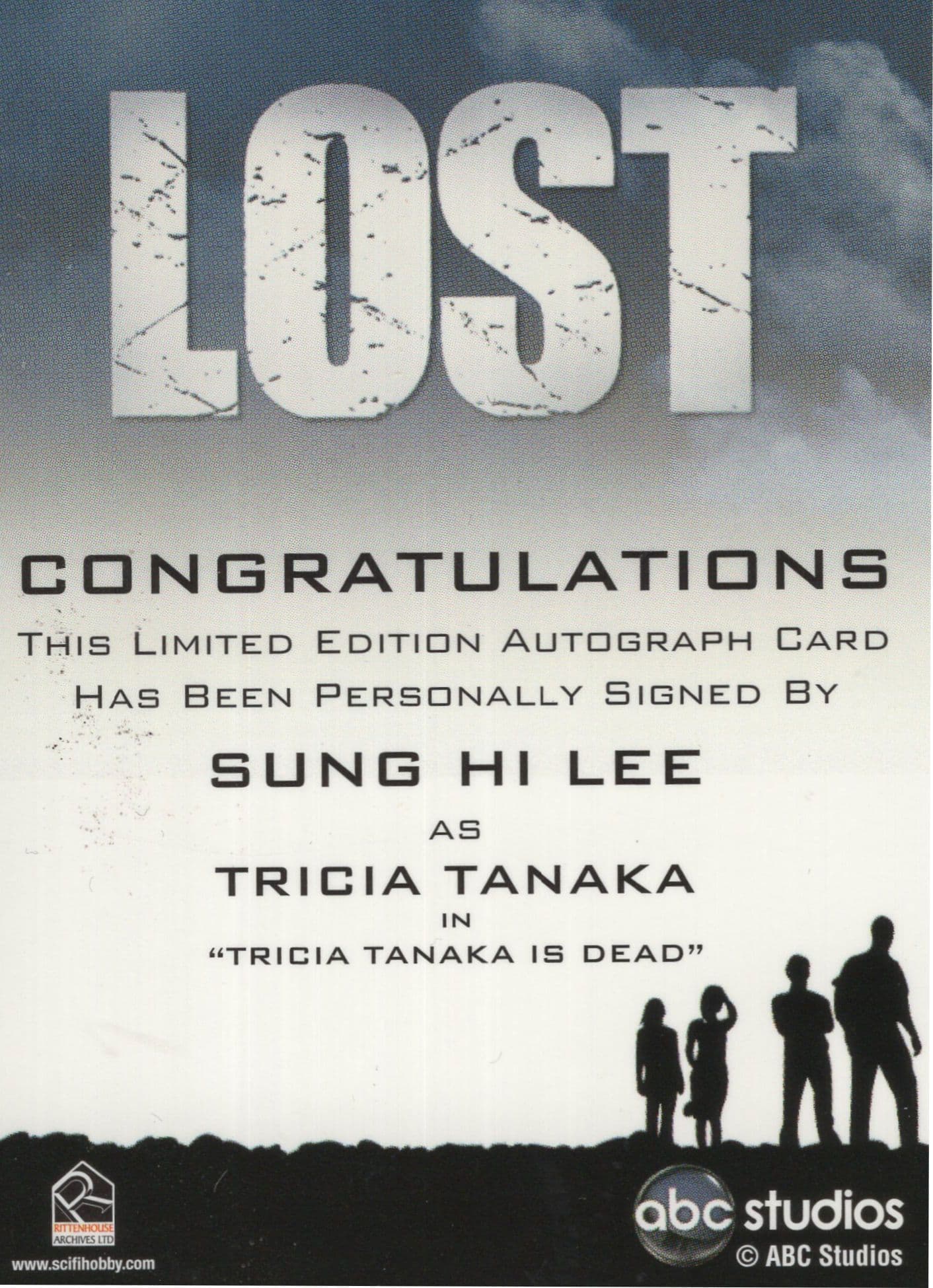 Sung Hi Lee Lost TV Show Hand Signed Official Autograph Card