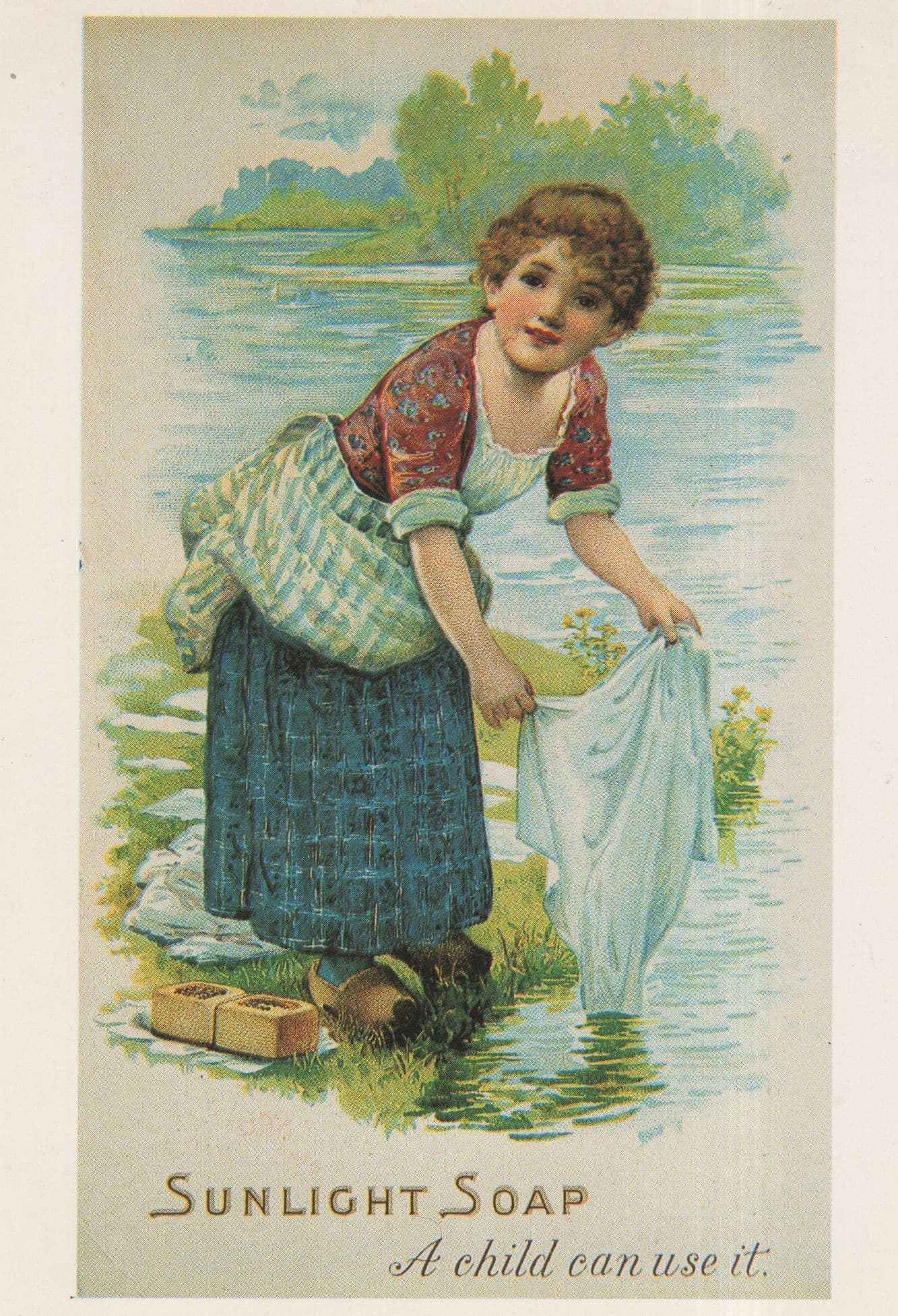Sunlight Soap A Child Can Use It Advertising Postcard
