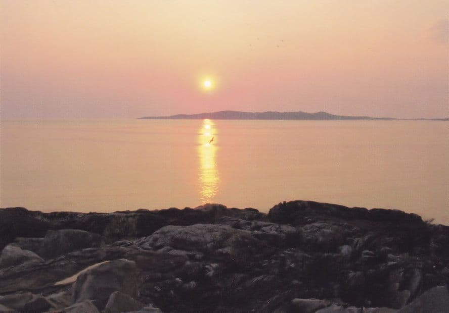 Sunset at Harris & Taransay Outer Hebrides Postcard