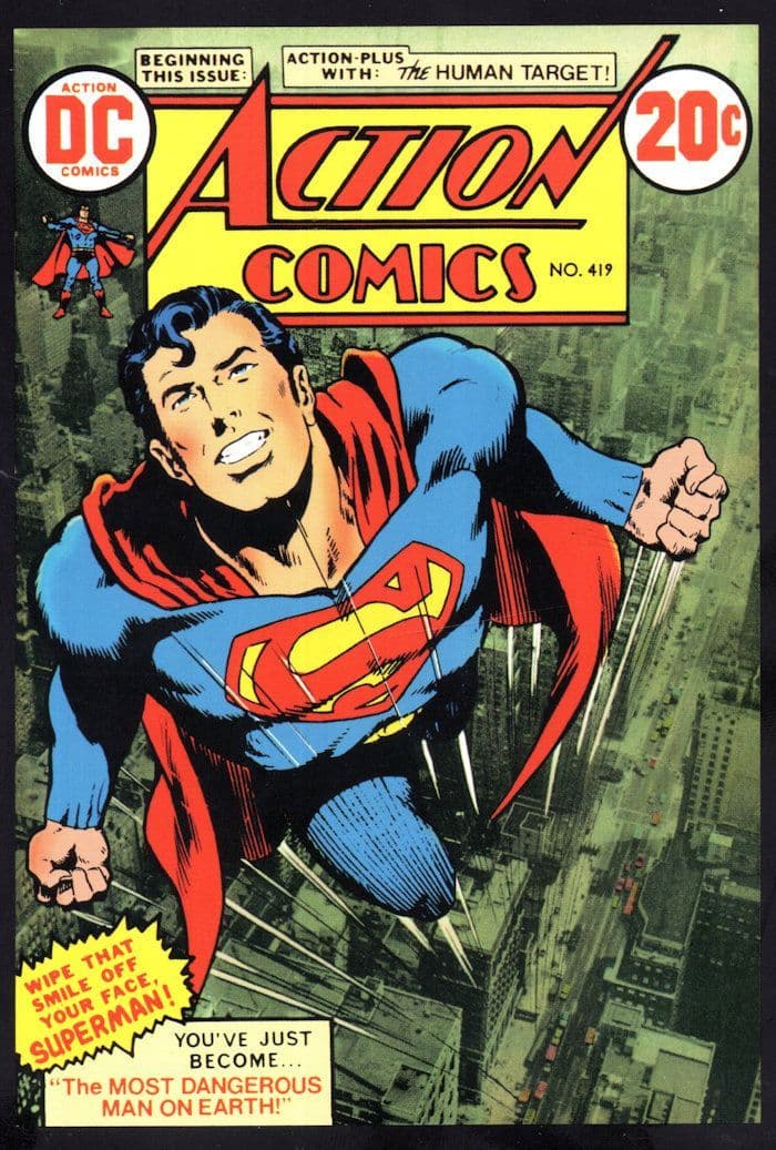 Superman No 419 The Human Target Action Comics Book Artist Postcard