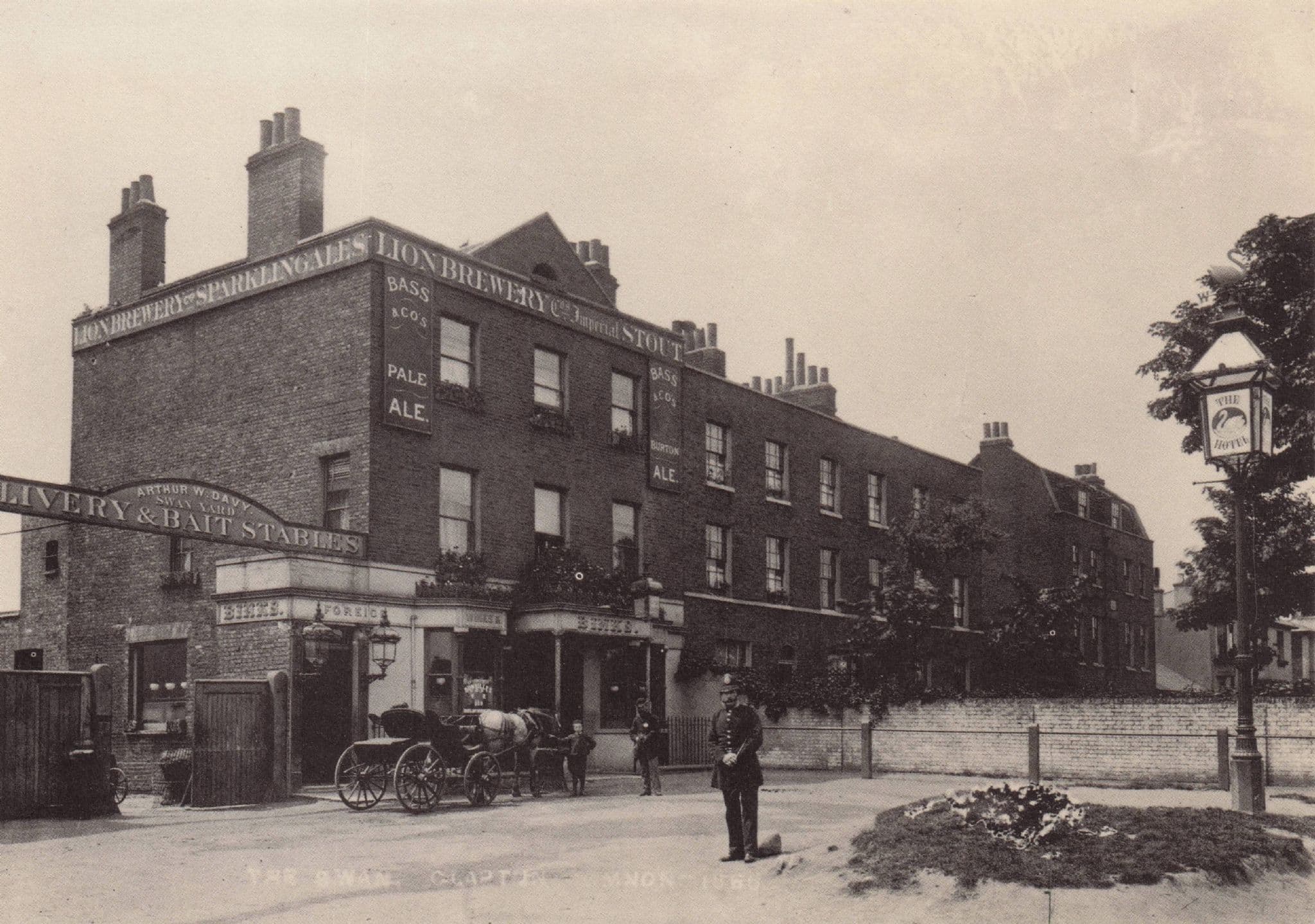Swan Pub Inn Victorian Clapton Common Hackney London Postcard