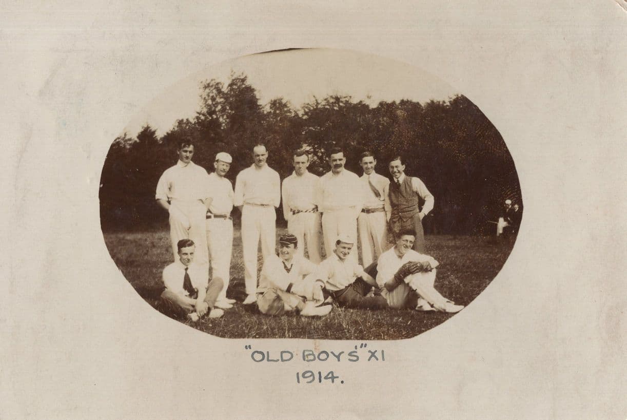 Swansea Ilfracombe Cricket Old Boys 1914 WW1 War RPC Postcard